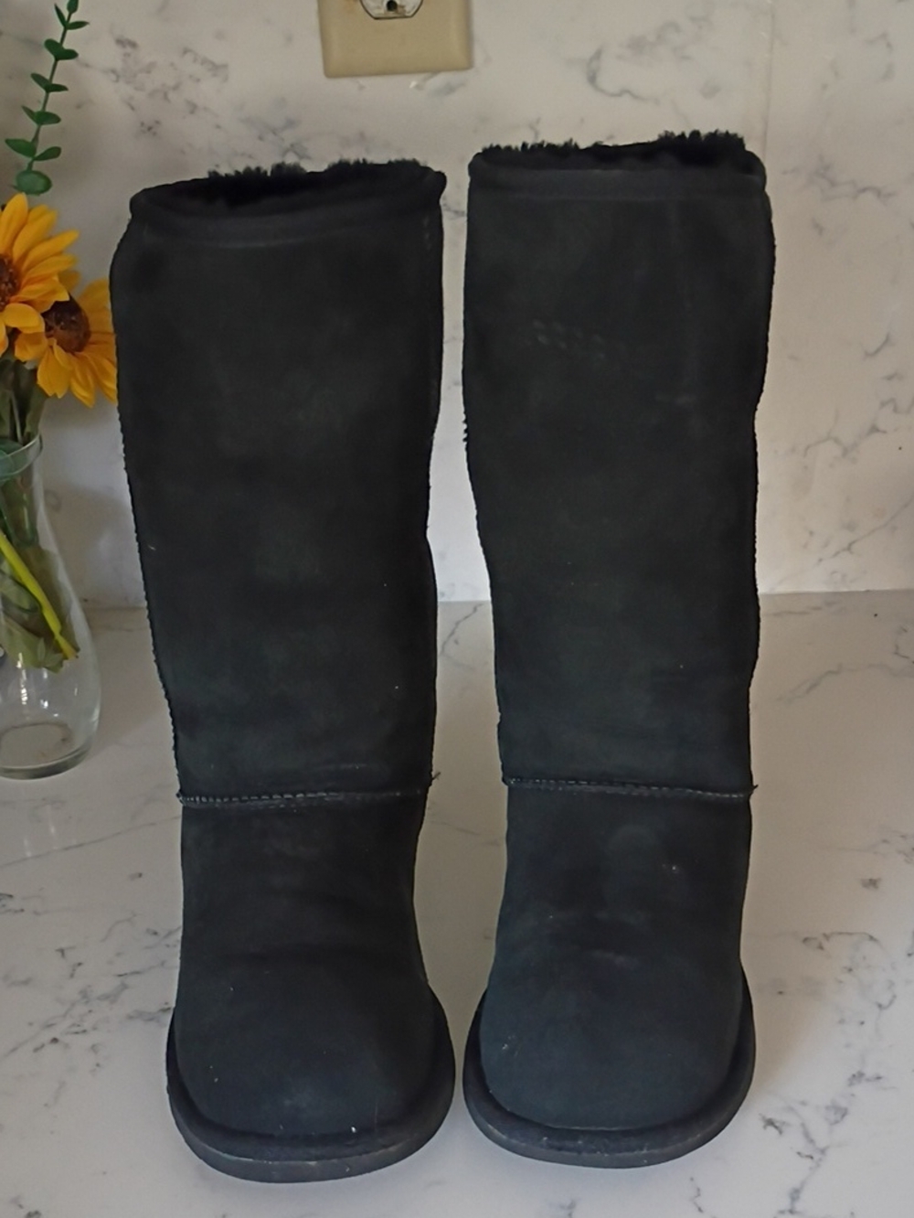 UGG Black Classic Tall Suede Winter Boots  Women's